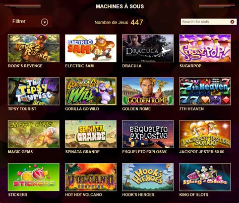 Toutes les machines à sous de la semaine sur Tropezia Palace.